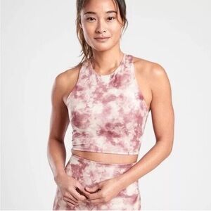 ATHLETA Conscious Crop Top Tank Bra Just Dance Ballerina Sz M